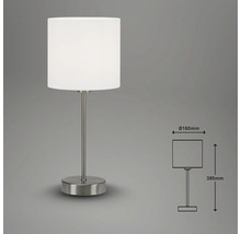 Tischleuchte mit Lampenschirm und den Maßen 160 mm Durchmesser und 385 mm Höhe