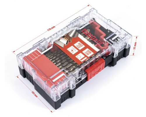 Jeu de forets dans une boîte en plastique avec dimensions