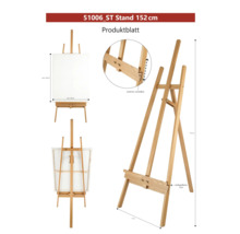 Chevalet en bois, 152 cm de haut, réglable en continu