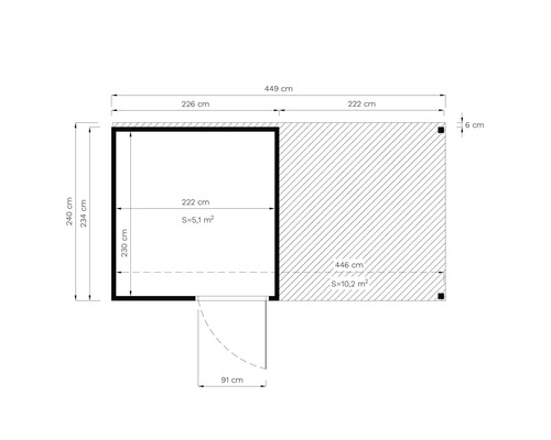 Plan avec indications de mesure