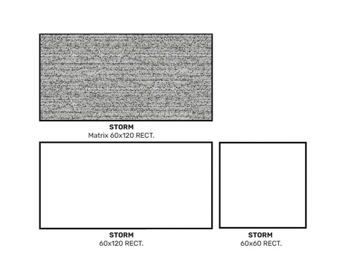 Tapis de bain Storm Matrix 60x120 cm rectangulaire et tapis de bain Storm 60x120 cm rectangulaire et tapis de bain Storm 60x60 cm rectangulaire