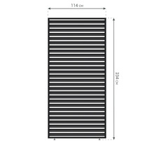 Image d'un radiateur mesurant 114 sur 234 centimètres.