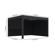Dimensions du pavillon de jardin de 3630 mm sur 4260 mm et d'une hauteur de 2366 mm