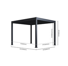 Pergola de jardin noire avec dimensions