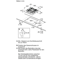 Abmessungen des Kochfelds als technische Zeichnung