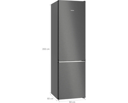 Combinaison réfrigérateur-congélateur Siemens, pose libre, 203 cm de haut