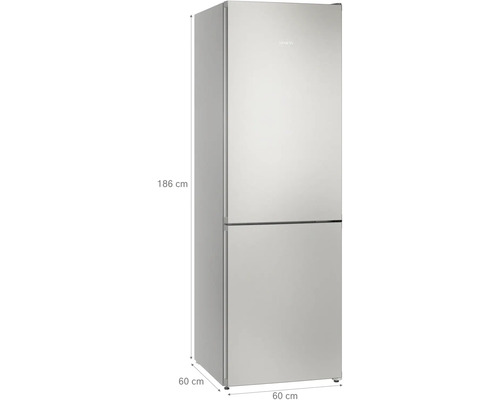 Réfrigérateur-congélateur Siemens, 186 cm de haut, avec dimensions