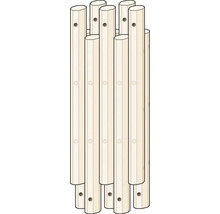Illustration de barreaux en bois avec trous pour une construction en bois