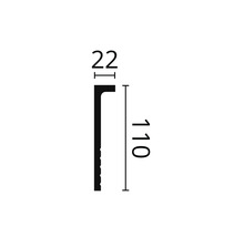 Profil mit den Maßen 22 und 110 Millimeter