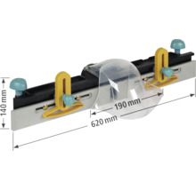 Glasmosaikschneider mit einer Länge von 620 mm und einer Höhe von 140 mm