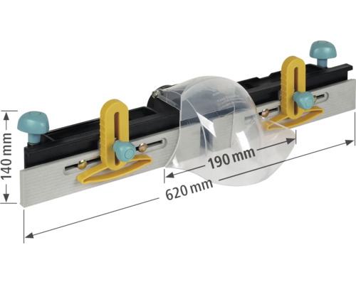 Glasmosaikschneider mit einer Länge von 620 mm und einer Höhe von 140 mm