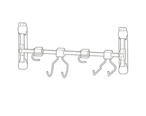 Étagère à suspendre pour porte avec crochets