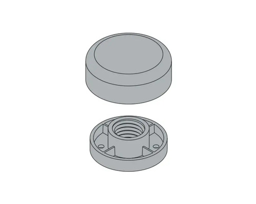 Abdeckung und Gewindemutter für Installationszwecke