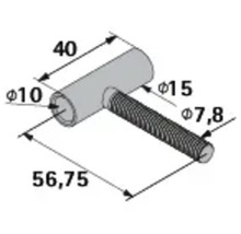 Technische Zeichnung eines Bolzens mit Abmessungen