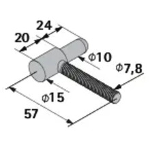 Technische Zeichnung eines Möbelknopfes mit Maßangaben