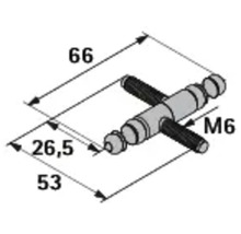 Schéma technique d'un connecteur M6 avec dimensions