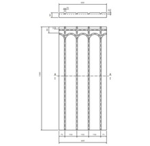 Dessin technique d'un élément de construction avec cotes