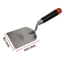 Truelle de maçon avec des dimensions de 200 mm de longueur et 80 mm de largeur