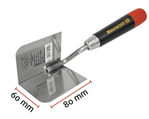 Spatule d'angle Maurerlob, angle intérieur, 60 mm x 80 mm