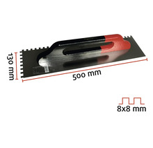 Zahnspachtel, 500 x 130 mm, Zahnung 8x8 mm