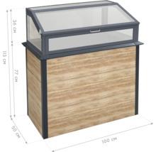 Châssis de culture aspect bois avec dimensions