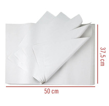 Papier d'emballage, dimensions 50 sur 37,5 centimètres