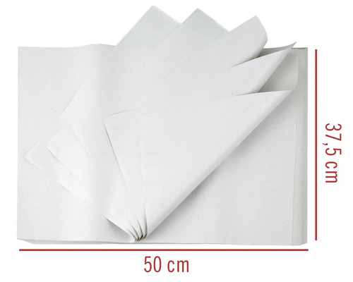 Papier d'emballage, dimensions 50 sur 37,5 centimètres