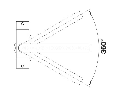 Illustration d'un support avec une rotation de 360 degrés