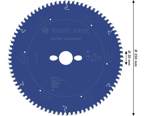 Lame de scie Bosch Expert Aluminium, diamètre 250 millimètres
