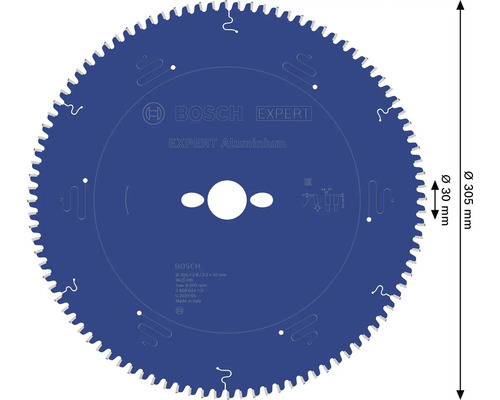 Lame de scie circulaire Bosch Expert Aluminium, diamètre 305 millimètres
