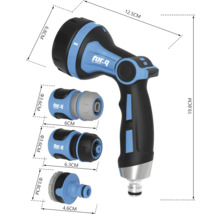For Q Multifunktionsbrause mit Produktabmessungen