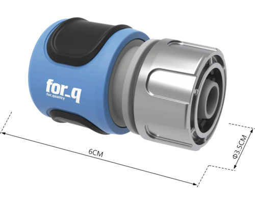 For_q Logo Schlauchstück mit 3,5 cm Durchmesser und 6 cm Länge