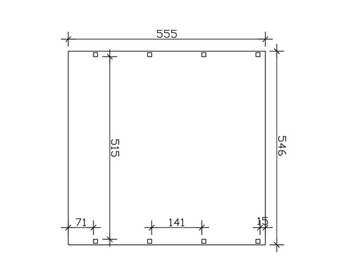 Dessin technique avec indications de dimensions