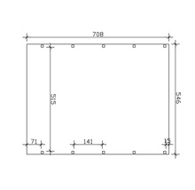 Dessin technique avec cotes pour un objet rectangulaire