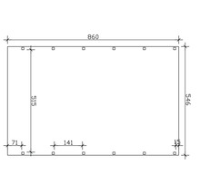 Dessin technique avec des indications de mesure
