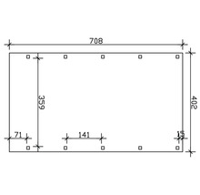 Dessin technique avec indications de dimensions