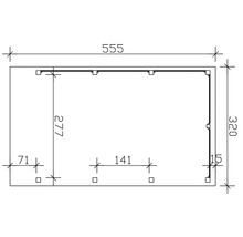 Technische Zeichnung mit Massangaben