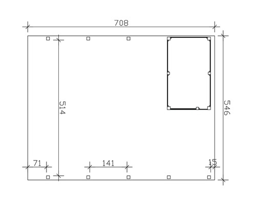 Plan avec indications de dimensions