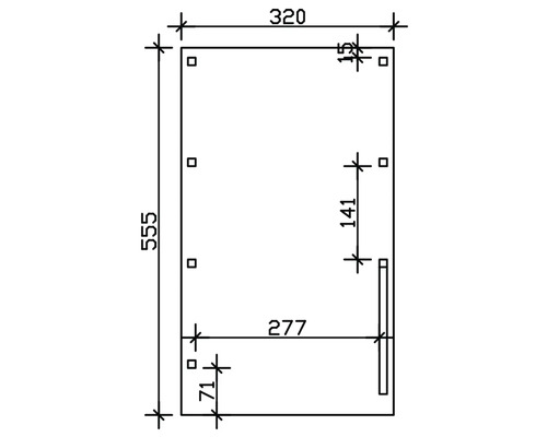 Dessin technique avec dimensions