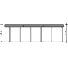 Schéma technique d'un abri avec dimensions