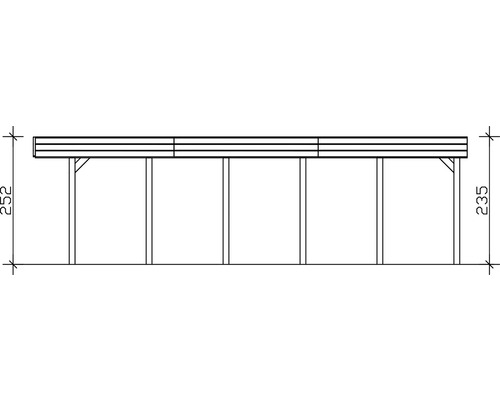 Schéma technique d'un abri avec dimensions