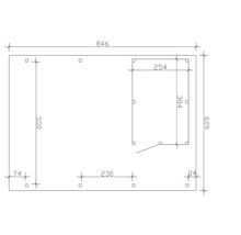 Dessin technique avec cotes en millimètres