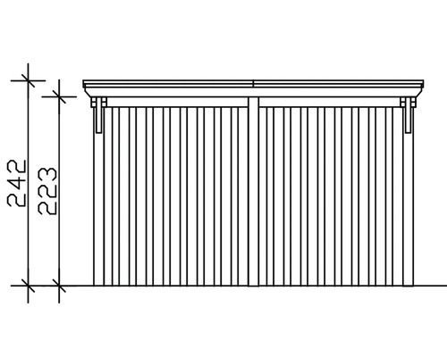 Dessin technique d'un écran de confidentialité avec indication de la hauteur