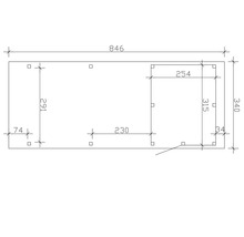 Dessin technique avec indications de dimensions