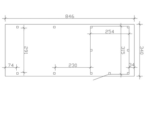 Dessin technique avec indications de dimensions