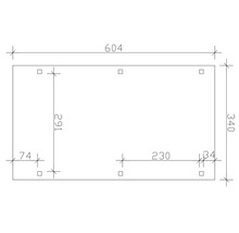 Dessin technique avec cotes pour un élément de construction