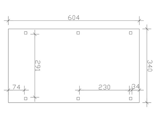 Dessin technique avec cotes pour un élément de construction