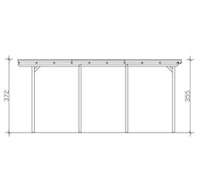 Dessin technique d'un carport avec dimensions