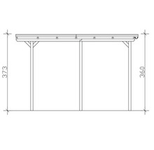 Dessin technique d'un pavillon avec cotes