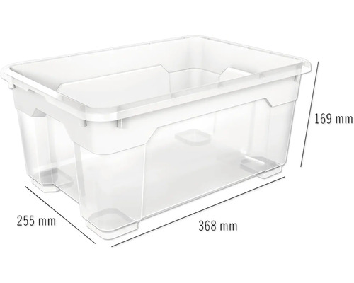 Aufbewahrungsbox mit den Maßen 368 mm x 255 mm x 169 mm